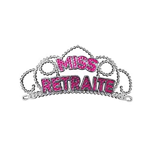 surprisez Cadeau pour fête avec diadème Miss Retraite Rose Fuchsia (x1) REF/DM10F