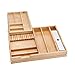 Rev-A-Shelf 4WTCD-724HFLSC-1 28.5 Inch 2 Tiered Kitchen Utensil & Cutlery Pullout Drawer Organizer with Blumotion Soft Close Slides, Wood