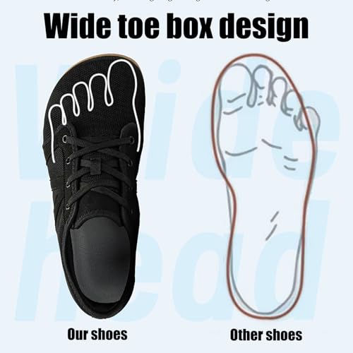 Tongzone Men's Minimalist Barefoot Shoes | Wide Toe Box | Zero Drop Sole | Walking Fashion Sneaker3