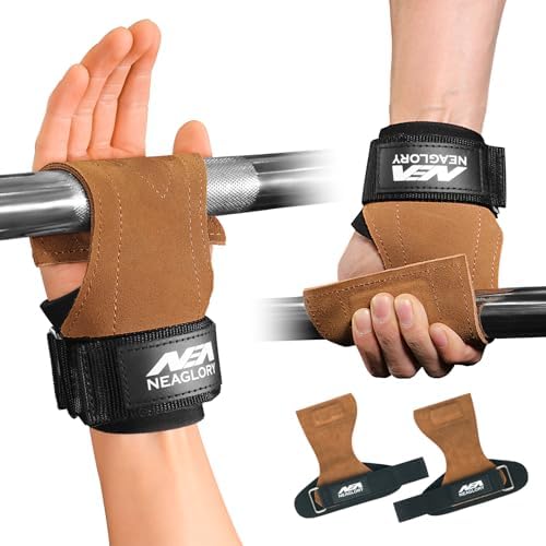 NEAGLORY Padded Weight Lifting Straps Deadlift Straps with Wrist