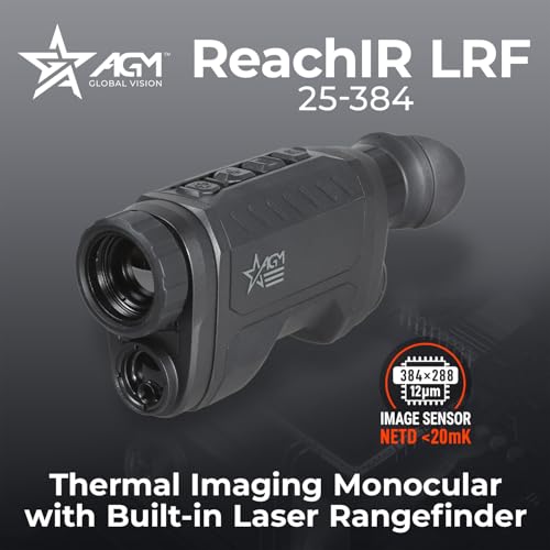 Image of AGM Global Vision ReachIR LRF 25-384 Thermal Imaging Monocular | 25mm Lens, 384x288 12μm <20mK Thermal Sensor, 1000m Laser Rangefinder, OLED Display, WiFi, 64GB Storage