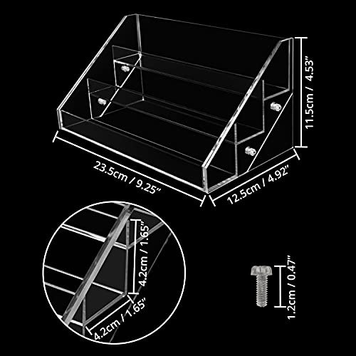 Kurtzy 3-Stufige Nagellack Aufbewahrung Regal Organizer - Acryl Box L23,5x B12,5x H11,5cm Hält bis zu 30 Standard-Größen… – Bild 3