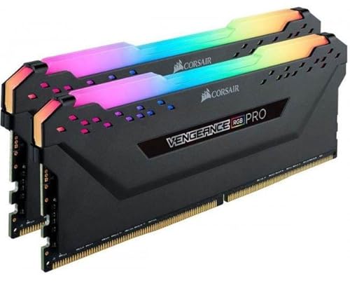 Image of Corsair Vengeance RGB Pro SL 16GB (2x8GB) DDR4 3200 (PC4-25600) C16 Desktop Memory - Black (CMH16GX4M2E3200C16)