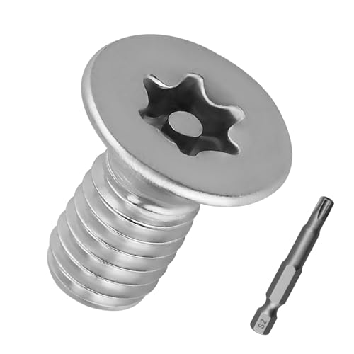 M4-0.7 x 10mm �t���b�g�w�b�h������h�~�l�W100�� 304�X�e�����X�X�`�[���Z�L�����e�B�}�V���X�N�����[�A�X�^�[�h���C�u (�s���C��)�A������50mm (2�C���`) �̓d���h�����pT20�r�b�g�t��