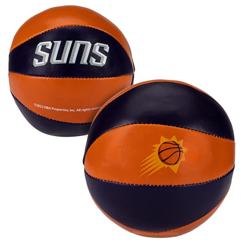 Franklin Sports NBA Phoenix Suns Toy Basketballs - 2 Pack of Kids Soft Mini Basketballs for Over The Door + Indoor Hoops - NBA Fan Shop Kids Soft Toy Balls - (2) Mini Balls Included