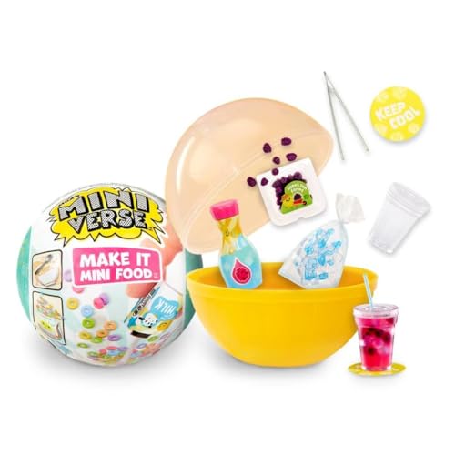 MGA's Miniverse Make It Mini Food Cafe SeriEs 1 - Juego de REsina DIY en Bola Opaca - IngredientEs SorprEsa y AccEsorios de Cocina - Para Niños y Coleccionistas MayorEs de 8 Años