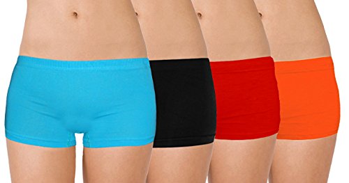 Image of Selfcare Women Soft Cotton Sinker Mid Waist Boyshorts Panties with Concealed Elastic Panel Pack of 3