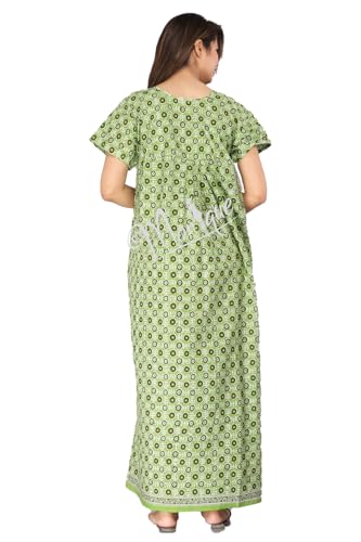Image of Monique Brand 100% Pure Cotton Nighty for Woman | Floral Gown for Women Night Wear | Cotton Nighty for Women Stylish | Maxi for Women Cotton