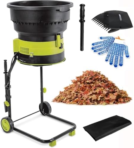 2500W Electric Garden Shredder & Wood Chipper - 54mm Cutting Width, 8000RPM, Ideal for Leaves, Branches & Garden Debris - Heavy Duty, 60m Power Cord