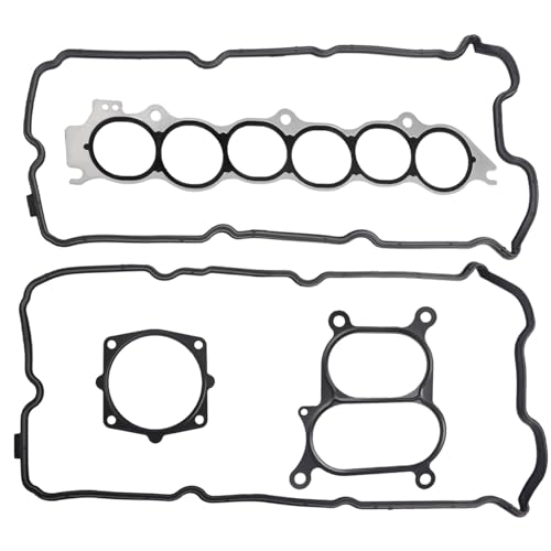 Image of Engine Valve Cover, Upper Intake /Plenum Gasket Set Compatible with Nissan Vehicle Altima 2002-2006, Maxima 2002-2008, Murano 2003-2007, Infiniti I35 2002-2004, 3.5L Replaces# VS50608R MS96471 MS20327