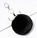 Portachiavi Portachiavi Semplice Moda Trendy Geometry Round Bag Portachiavi Acceaaory Ciondolo in Peluche Regali-Nero