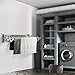 Bartnelli Accordion Wall Mounted Drying Rack | 8 Smooth Round Stainless Steel Rods | Huge 22 Linear Feet Capacity | Compact Sleek Design || 60lb Capacity