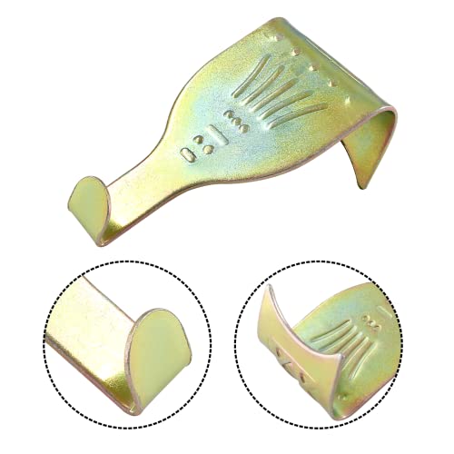 Image of 20Pcs Picture Moulding Hooks Brass Photo Rail Hangers S-Shaped Picture Frame Hangers(Brass)