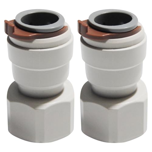 2PCS Connector Water Adapter Filter, Female 1/2 BSP to 12mm Push Fit Water Adaptors Water Pipe Plumbing Fittings, Push Pipe Garden Irrigation Car Washing RV Plumbing Push Fit Plumbing Fittings