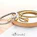 555Jewelry Classic Stainless Steel Mens Womens Ladies Cuff Bangle Twisted Wire Cable Vintage Retro Antique Adjustable Wristband Fashion Jewelry Accessory Bracelet, Gold