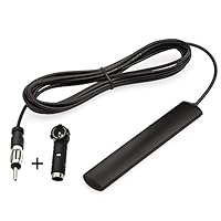Eightwood Autoradio Antenne FM Car Radio Antenne Radio Patch Windschutzscheiben Paste Antenne FM 3m Kabel + DIN Buchse 41585 auf ISO Adapter für Autos Radios LKWs Universal mit MEHRWEG