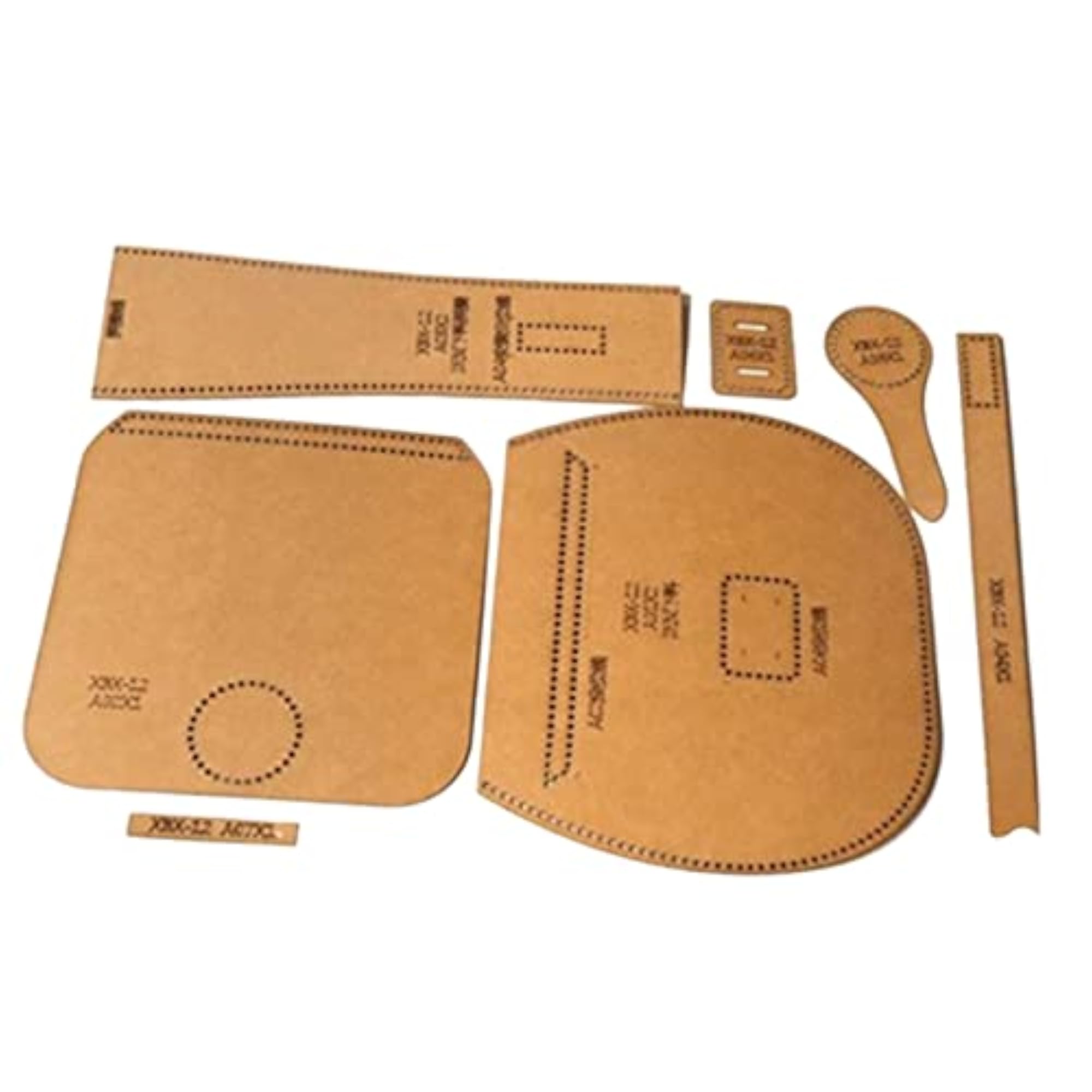 7X Leather Stencils Patterns Bag Templates DIY Craft Set