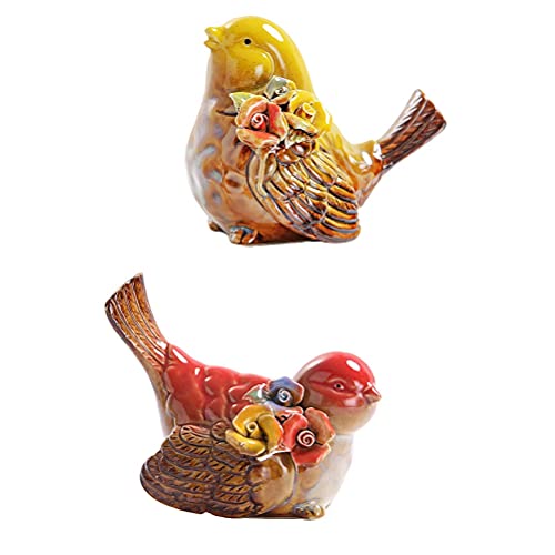 Artisanat décoration de bureau avec cette délicate figurine oiseau en céramique