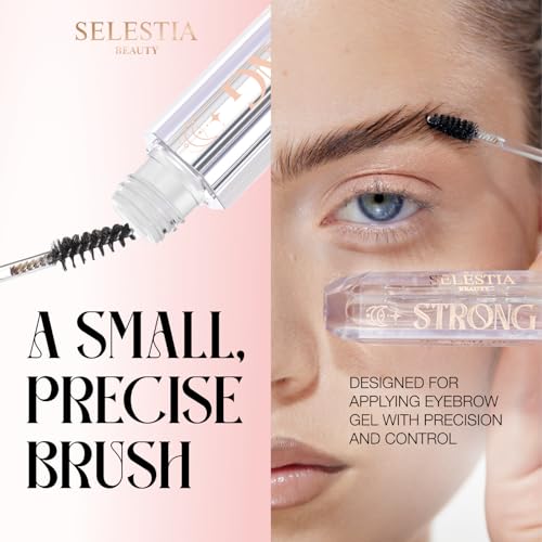 Image of SELESTIA BEAUTY Clear Eyebrow Gel - Long-Lasting Formula for Strong Hold & Natural Finish, Clump & Flake Free - Taming & Defining Brow Lamination Gel, 0.095 fl.oz. - Strong As You Are