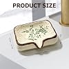 Portajabón de cerámica antideslizante con drenaje en V | Elegante patrón floral nórdico para ducha, baño y lavabo de cocina – reduce desperdicio 4