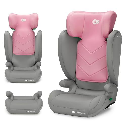 Kinderkraft I-Spark I-Size Baby Car Seat, Group 2/3, 100-150 cm, from 3.5 to 12 Years, 15 to 36 Kg, Light (4.5 Kg), 3-Point Seat Belt, Side Protection, Pink - Image 4
