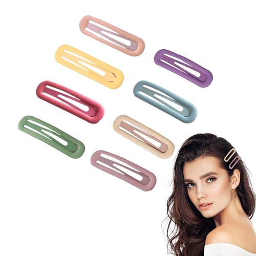DHWEKU 8 Piezas Clips de Pelo Horquilla Grande de Metal a Presión para el Pelo Antideslizantes Accesorios para el Cabello 6,8 cm