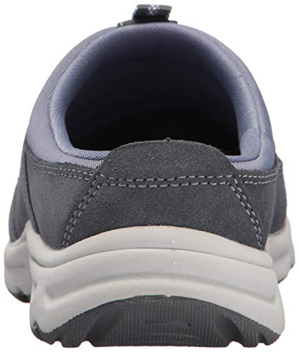 Easy Spirit Women's Argyle Mule, Medium Blue Suede, 8.5 Wide #TOP2