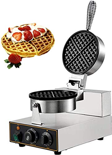 Tevm Round Waffle Maker Machine with 4 slot design with handle, silver-image-22