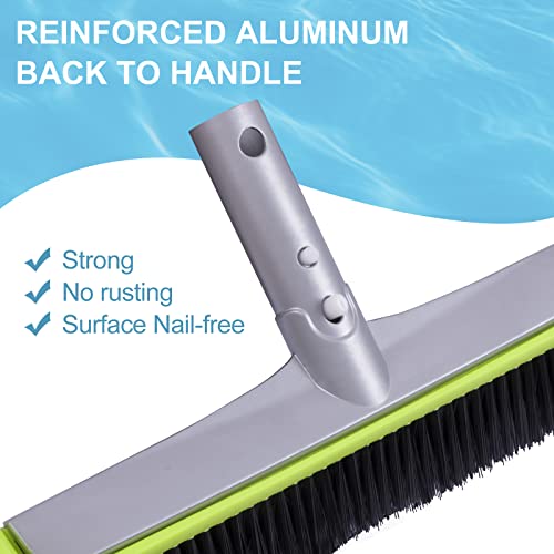 Image of Sepetrel Pool Brush Head for Cleaning Walls,Heavy Duty Inground /Above Ground Swimming Pool Round Scrub Brushes with Premium Strong Bristle & Reinforced Aluminium Back