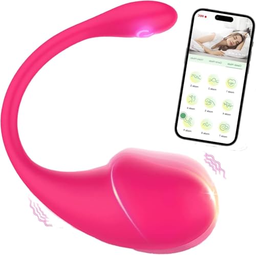 Vibradorador Mujer Juguetes Eróticos Vibradores dobles Vibrador Mando Distancia App 10 Modos Vibradorador Clitoris Juguetes Sexuales Consoladores.. para Mujer con Vibración (Red)
