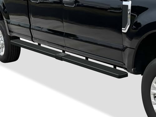 Estribos negros de acero inoxidable 5 pulgadas para Ford F150 miniatura 1