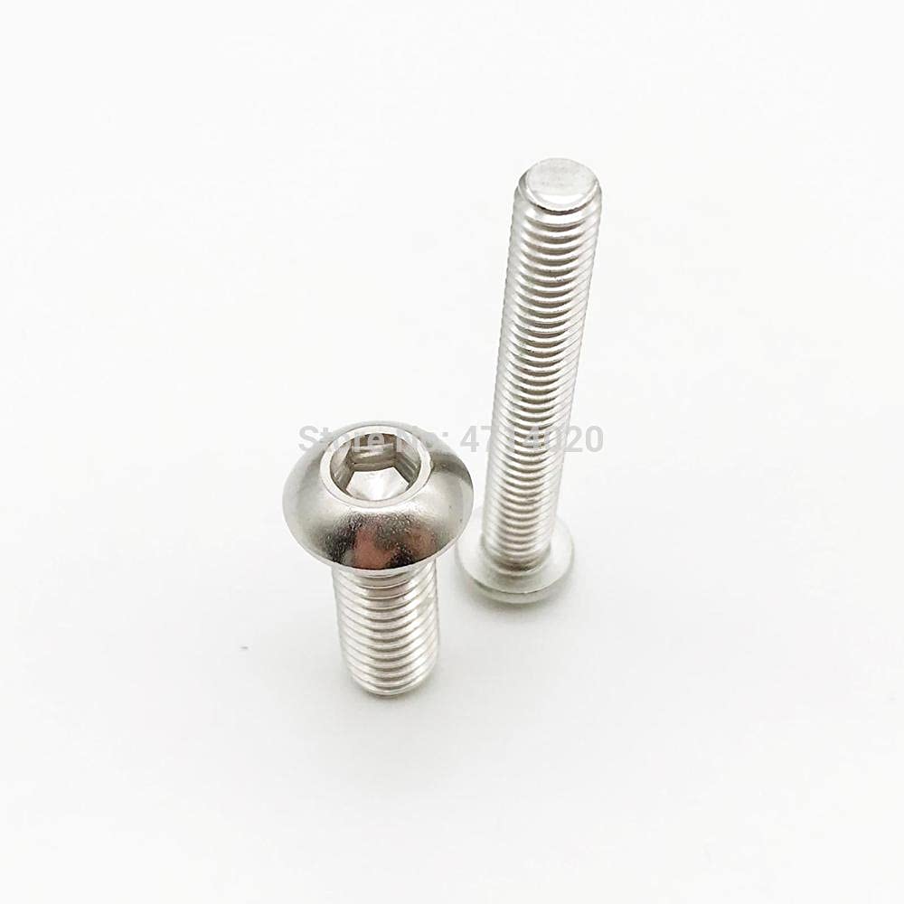 Viti M5 ISO 7380 Testa Sfera Bulloni Testa A Cupola M5 In Acciaio Inox A2 - Pulsante Presa Con Vite A Brugola ISO 7380 The Medium Ps5 - Foto 5