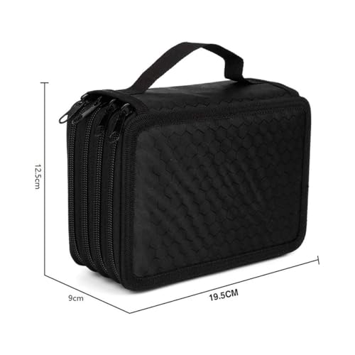 Estojo Organizador Escolar Grande 72 posições e 4 níveis com Zíper para Canetas e Lápis (Rosa)