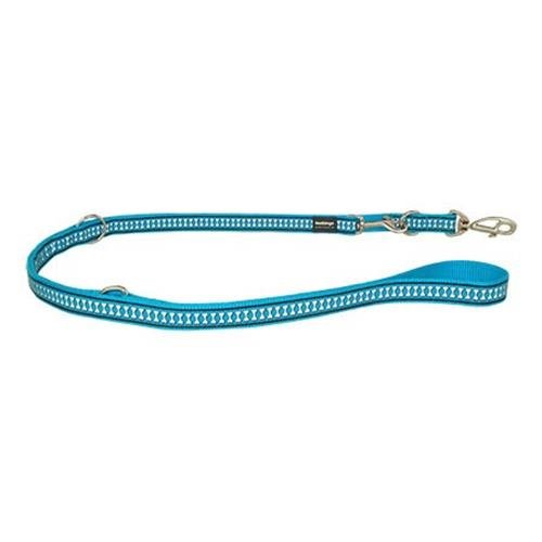 Laisse-Multi 200 cm Red Dingo Reflective Turquoise pour randonnée