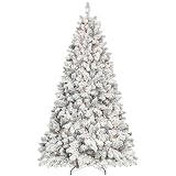 Künstlicher Weihnachtsbaum mit 700 UL-Lichtern und 54 natürlichen Tannenzapfen, schneebedeckten...