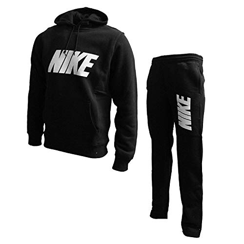 Nike - Survêtement Polaire pour Se Réchauffer - pour Hommes - Noir/Blanc, Large