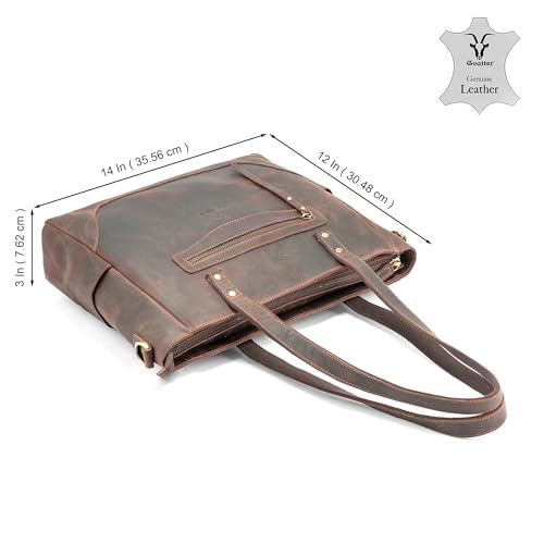Image of Goatter Genuine Leather Office And Daily Travel Use Shoulder Bag For Women's,(Big Size)