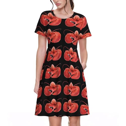 Robe d'été imprimé homard idéale pour vos vacances à la mer