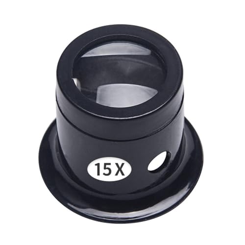 TopHomer Lupa de joyería, lente de lupa de joyería 15X, lupa de ojo de relojero para joyería, sello de monedas, reparación de diamantes textiles