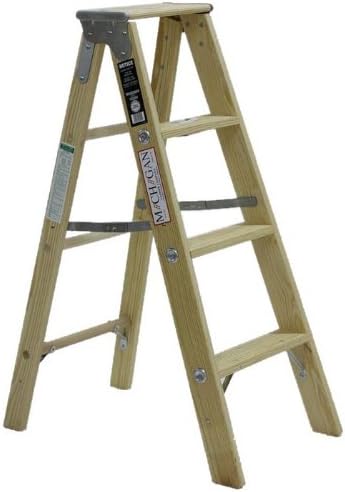 1320-04 300 Pound Duty Rating Type 1A Tradesman Wood Stepladder, 4-Foot