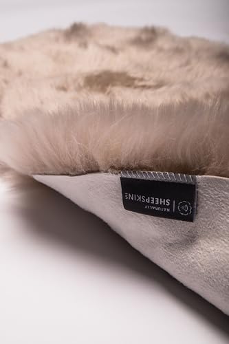 Doublure de luxe en peau de mouton naturelle taupe