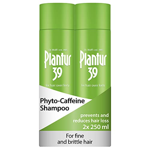 Plantur 39 Caffeine Shampoo Prevents and Reduces Hair Loss 2x 250ml | For Fine Brittle Hair | Unique Galenic Formula Supports Hair Growth | Women Hair Care Made in Germany