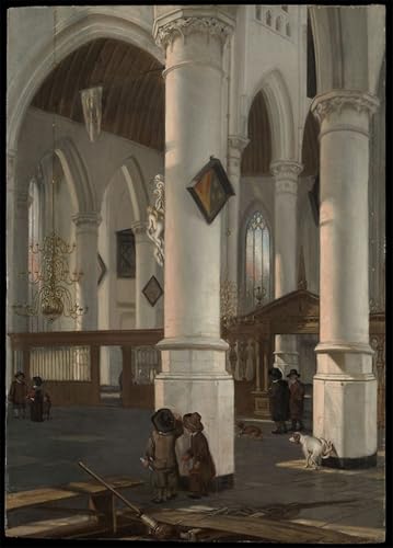 Affiche toile Oude Kerk Delft pour habiller un mur vide avec art et élégance classique 60x90