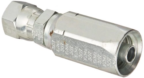 Image of EATON Weatherhead 10406N-606 Female Swivel Hose Fitting, SAE 37 Degree, AISI /SAE 12L14 Carbon Steel, 3 /8 inch Hose ID, 3 /8 inch Tube Size