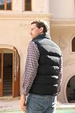 Allthemen Mens Lightweight Gilet with Zipper Solid Color Warm Autumn and Winter Coat with Pockets Sleeveless Black M - Image 5