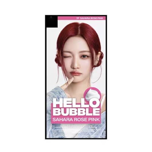 BeautyMALL Korea Hello Bubble Color Dyeing Kit, Vanilla Mermaid Rose, Easy At-Home Hair Color Change, 7P