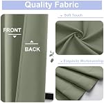 Simplebrand Ava Sage Green Blackout Curtains for Bedroom 160 Inch Length 2 Panels Set,Solid Thermal Insulated Energy Saving Rod Pocket Window Treatment Curtains Blackout