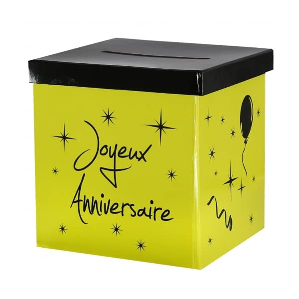 Chal - Urne Tirelire Vert anis Joyeux Anniversaire