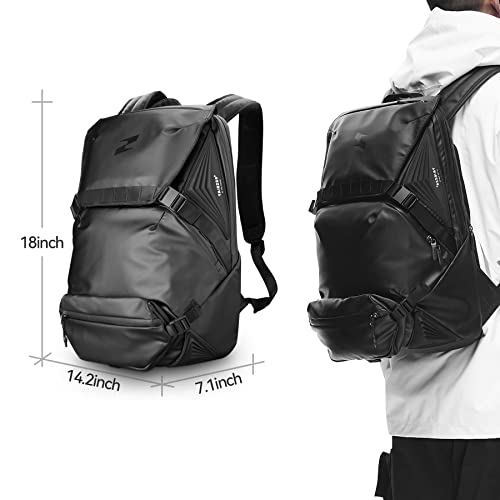 Tajezzo Travel Backpack With Detachable Waist Pack Fit 15.6 Inch Notebook Laptop Backpack With Usb Charging Port Durable Water Resistant 17L Casual Business Daypack College Bookbag #TOP5