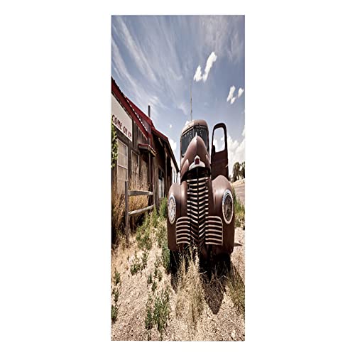 Door Sticker Wallpaper Murals Peel And Stick, Wall Sticker Decal For Bedroom Home Decor Waterproof, Removable Premium Vinyl Upgrade, Farm Vehicle #TOP8